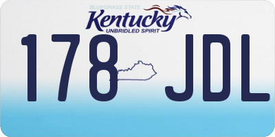 KY license plate 178JDL