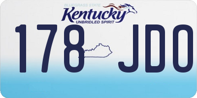 KY license plate 178JDO