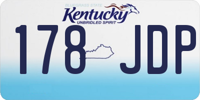 KY license plate 178JDP