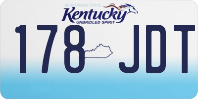 KY license plate 178JDT
