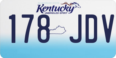 KY license plate 178JDV