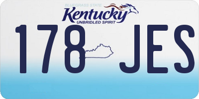 KY license plate 178JES