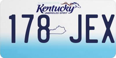 KY license plate 178JEX