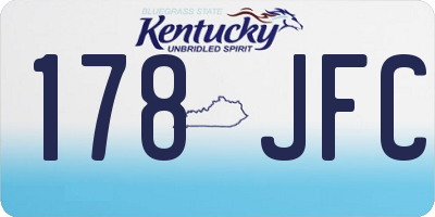 KY license plate 178JFC