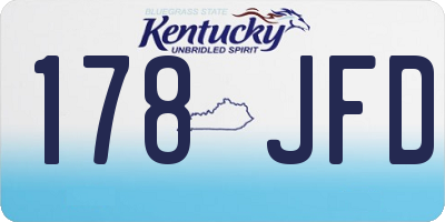 KY license plate 178JFD