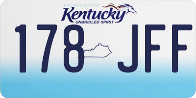 KY license plate 178JFF