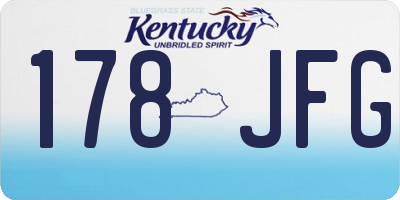 KY license plate 178JFG