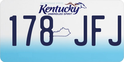 KY license plate 178JFJ