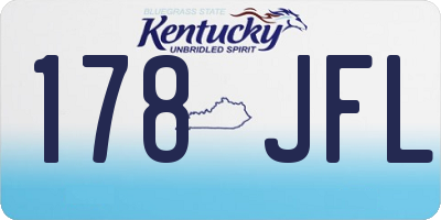 KY license plate 178JFL