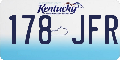 KY license plate 178JFR