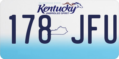 KY license plate 178JFU