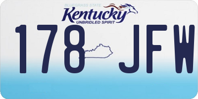 KY license plate 178JFW