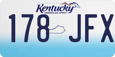 KY license plate 178JFX