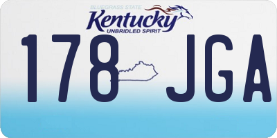 KY license plate 178JGA