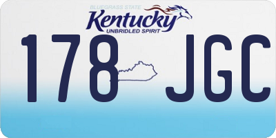 KY license plate 178JGC