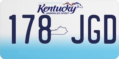 KY license plate 178JGD