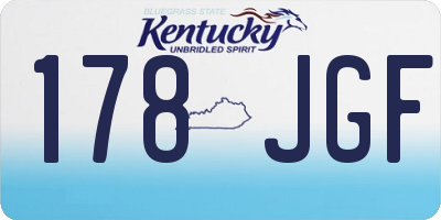 KY license plate 178JGF