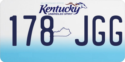KY license plate 178JGG