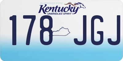 KY license plate 178JGJ