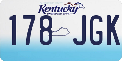 KY license plate 178JGK