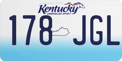 KY license plate 178JGL