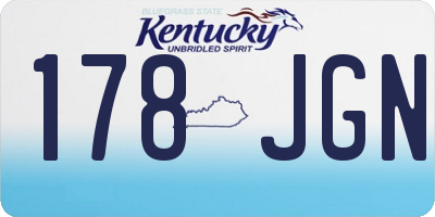 KY license plate 178JGN