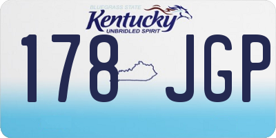 KY license plate 178JGP