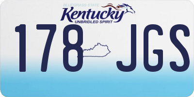 KY license plate 178JGS