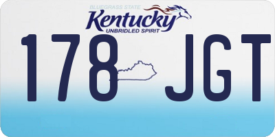 KY license plate 178JGT