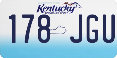 KY license plate 178JGU