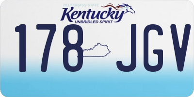 KY license plate 178JGV