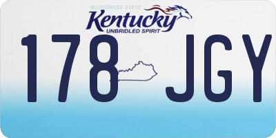 KY license plate 178JGY