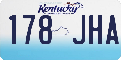 KY license plate 178JHA