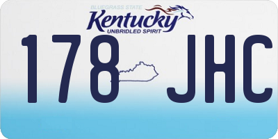 KY license plate 178JHC