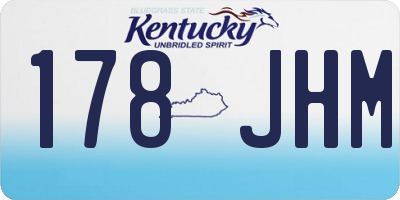 KY license plate 178JHM