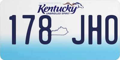 KY license plate 178JHO