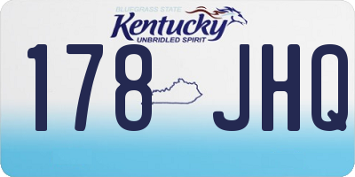 KY license plate 178JHQ