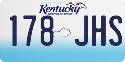 KY license plate 178JHS