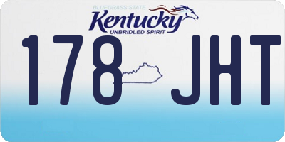 KY license plate 178JHT