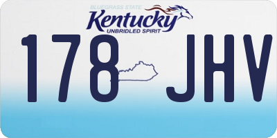 KY license plate 178JHV