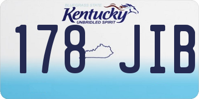 KY license plate 178JIB