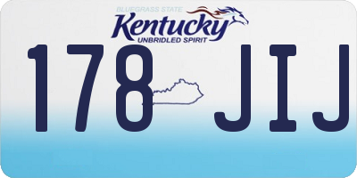 KY license plate 178JIJ