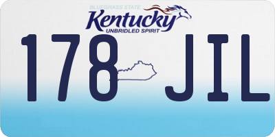 KY license plate 178JIL