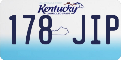KY license plate 178JIP