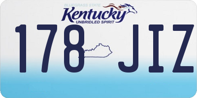 KY license plate 178JIZ