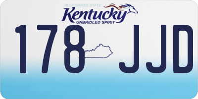 KY license plate 178JJD
