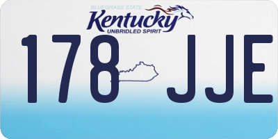 KY license plate 178JJE