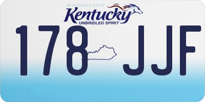 KY license plate 178JJF