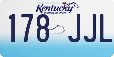 KY license plate 178JJL