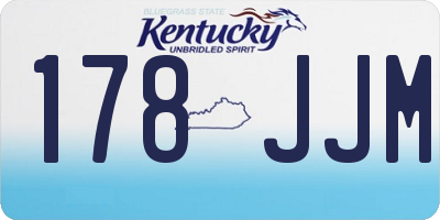 KY license plate 178JJM